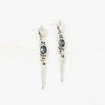 Fashion Black Stone Dangle Earrings