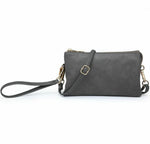 Riley Charcoal Compartment Wristlet/Crossbody