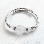 Clear Sea Glass bracelet