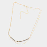 Fashion Double Layered Beaded Necklace