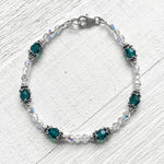 Sterling Silver May Crystal Bracelet