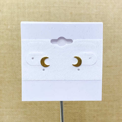 Gold Tone Moon Fashion Studs