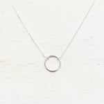 SS Circle Necklace 16-18”