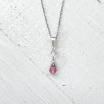 Sterling Silver Children’s Pink Crystal Necklace