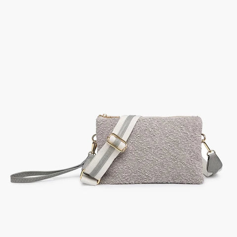 Light Grey Teddy Izzy Convertible Shoulder Bag & Crossbody