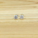 Sterling Silver CZ Stud Earrings