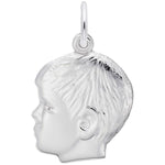 Sterling Silver Young Boy’s Head Charm