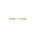 Gold Glam Bar Stud Earrings