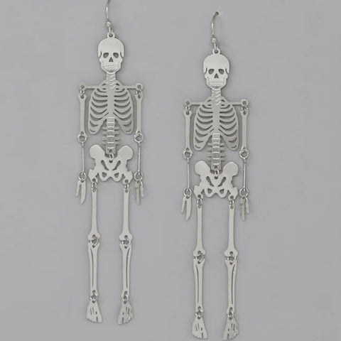Fashion Skeleton Filigree Drop Earrings