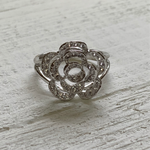 Silvertone Flower Ring