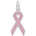 Sterling Silver Breast Cancer Awareness Ribbon Charm