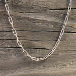 Sterling Silver Thick 20” Paper Clip Chain
