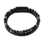 Mad Man Black and White Lava Bracelet