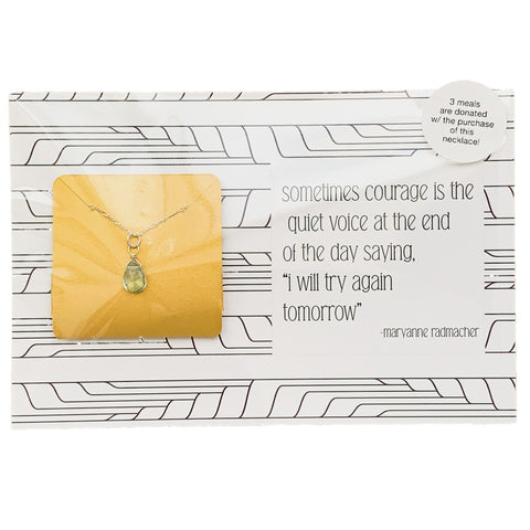 Courage Is The Quiet Voice Semi-Precious Stone Necklace