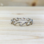 Sterling Silver Wave Band Ring