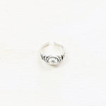 Fashion Silver Tone Clear Stone Ring