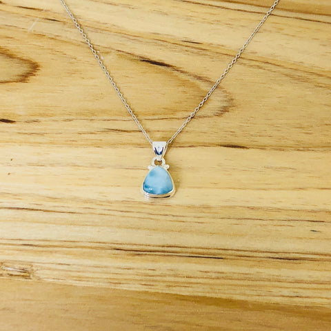 Triangle Shape Larimar Necklace