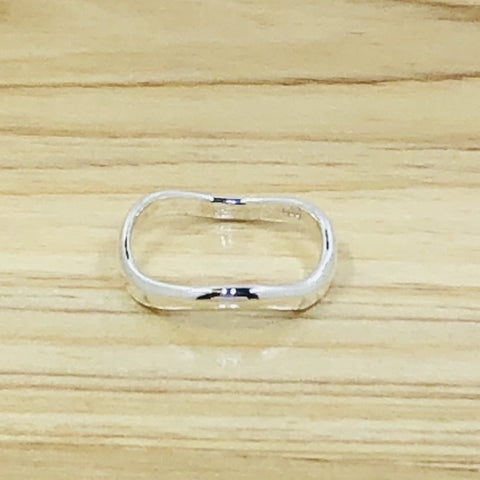 Sterling Silver Wavy Ring-Size 8