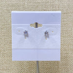 Silver Tone Rhinestone Stud