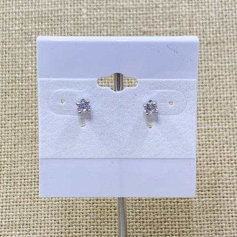 Silver Tone Rhinestone Stud