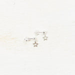 Sterling Silver Star Dangle Earrings