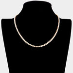 Fashion Gold Tone Rhinestone Necklace