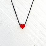 Black Fashion Heart Necklace