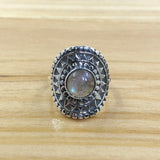 Sterling Silver Labradorite Sunburst Ring