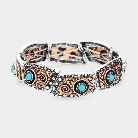 Fashion Multi Color Abstract Stretch Bracelet
