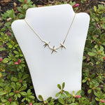 Goldtone sterling silver starfish necklace