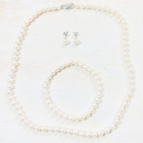 Sterling Silver 3 Pc Set- Fresh Water Pearls