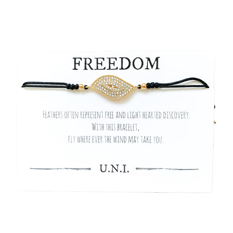Freedom Bracelet- Black Cord