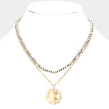 Fashion Layered Circle Pendant Necklace