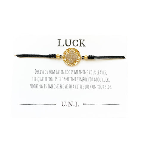 Luck Bracelet - Black Cord