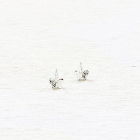 SS Butterfly Stud Earrings