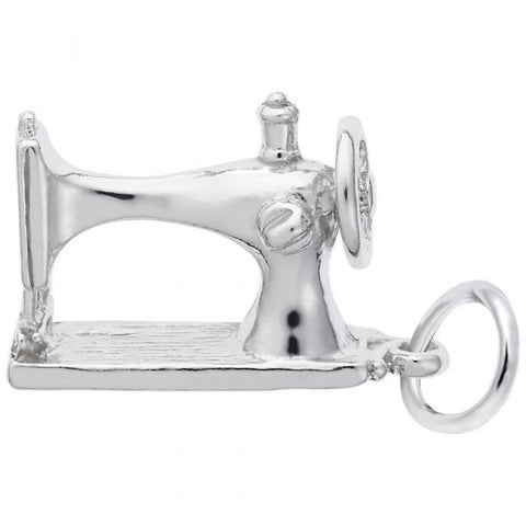 Sterling Silver Sewing Machine Charm