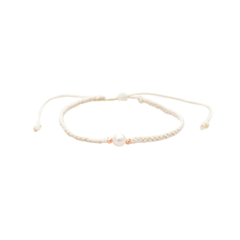 Pearl Braided Stone Bracelet