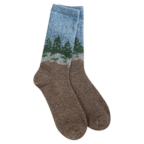 Winter Forest- Holiday Mini Crew Socks