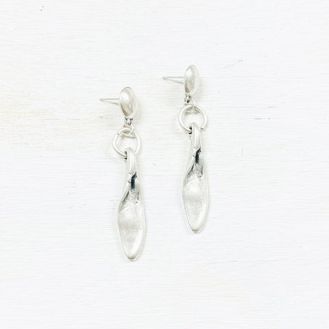 Fashion Silver Tone Dangle Earrings