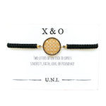 X & O Bracelet - Black Cord