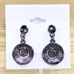 Gunmetal Purple Fashion Earrings