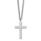 Stainless Steel Cross Pendant on Cable Chain