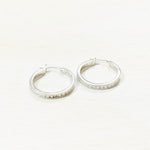 Sterling Silver CZ Hoops