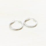 Sterling Silver CZ Hoops