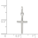 Sterling Silver Thin Cross Pendant Necklace