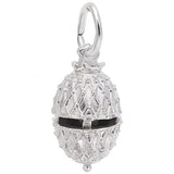 Sterling Silver Easter Egg with Chick Charm