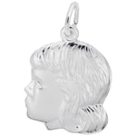 Sterling Silver Young Girl’s Head Charm