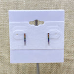 Silver Tone Rainbow Stud