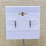 Silver Tone Rainbow Stud