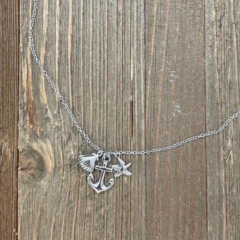 Sterling Silver Shell Charm Necklace